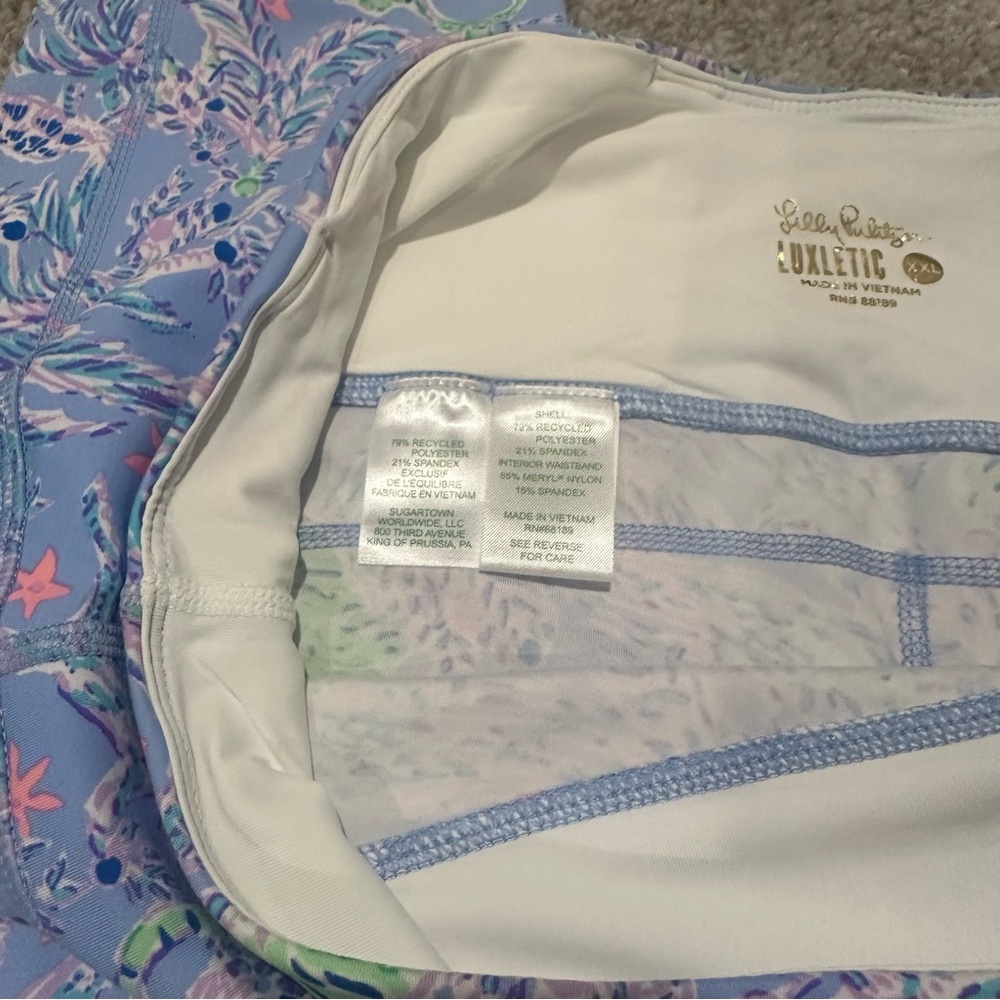 Lilly Pulitzer Weekender High Rise in Blue Peru Size XXL NWT - Picture 4 of 4